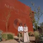 John Pagano, Managing Director of UDC, and Abeer AlAkel, CEO of RCU, during a site visit in AlUla